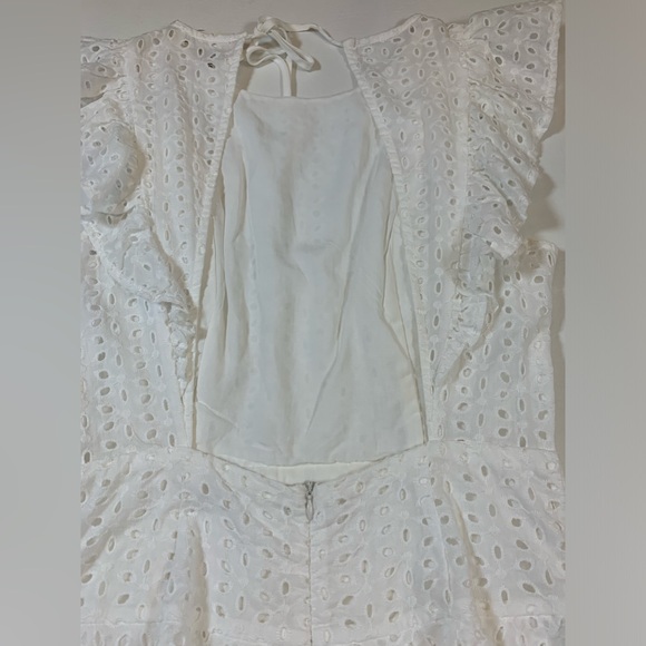 NWT Idem Ditto white Eyelit dress size large open back wedding summer (bin T) - Picture 13 of 14